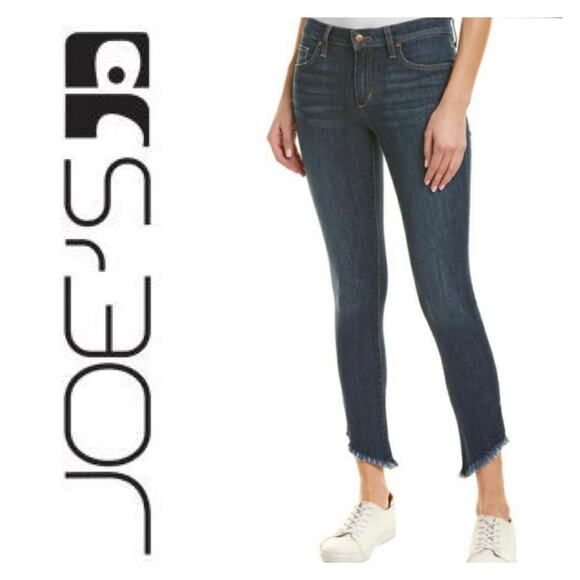 Joe's Jeans Margaret Skinny Ankle Jean Size 26 Mid-Rise Frayed Asymmetrical Hem - Picture 12 of 12